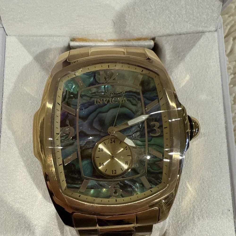 INVICTA LUPAH 39817 Men's Quartz Watch - 47mm Pearl Face Seashell Green‎ Blue